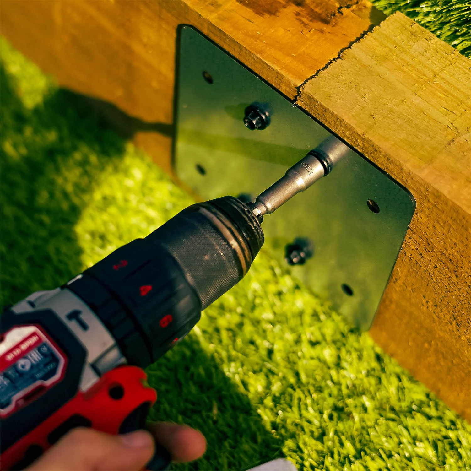 1-Tier Straight Flat Galvanised Steel Railway Sleeper Bracket - Image 5