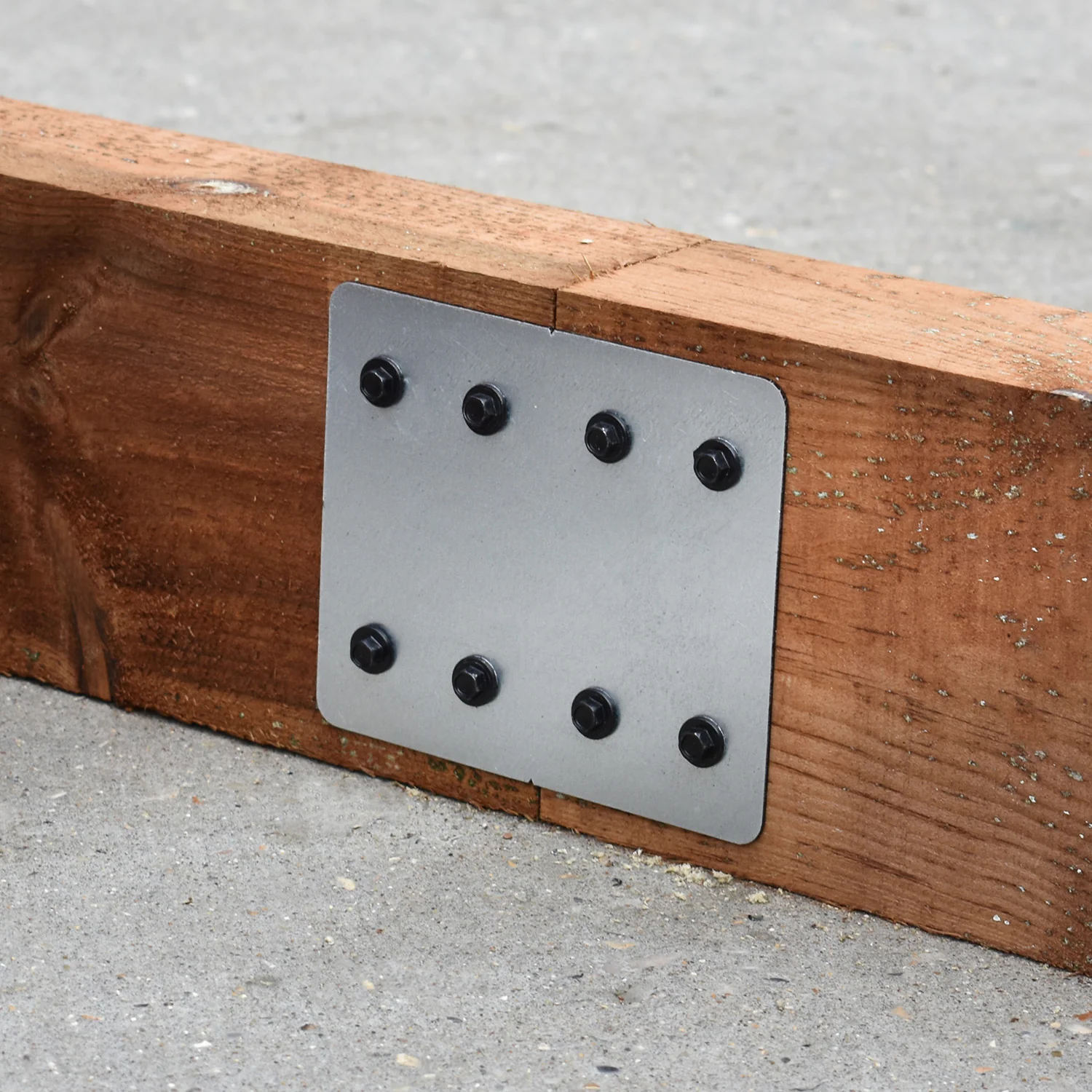 1-Tier Straight Flat Galvanised Steel Railway Sleeper Bracket - Image 6