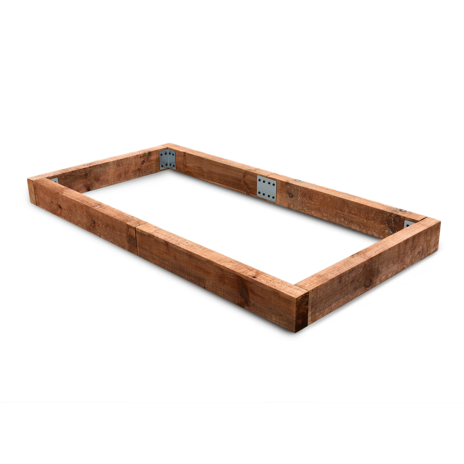 1-Tier Straight Flat Galvanised Steel Railway Sleeper Bracket - Image 8