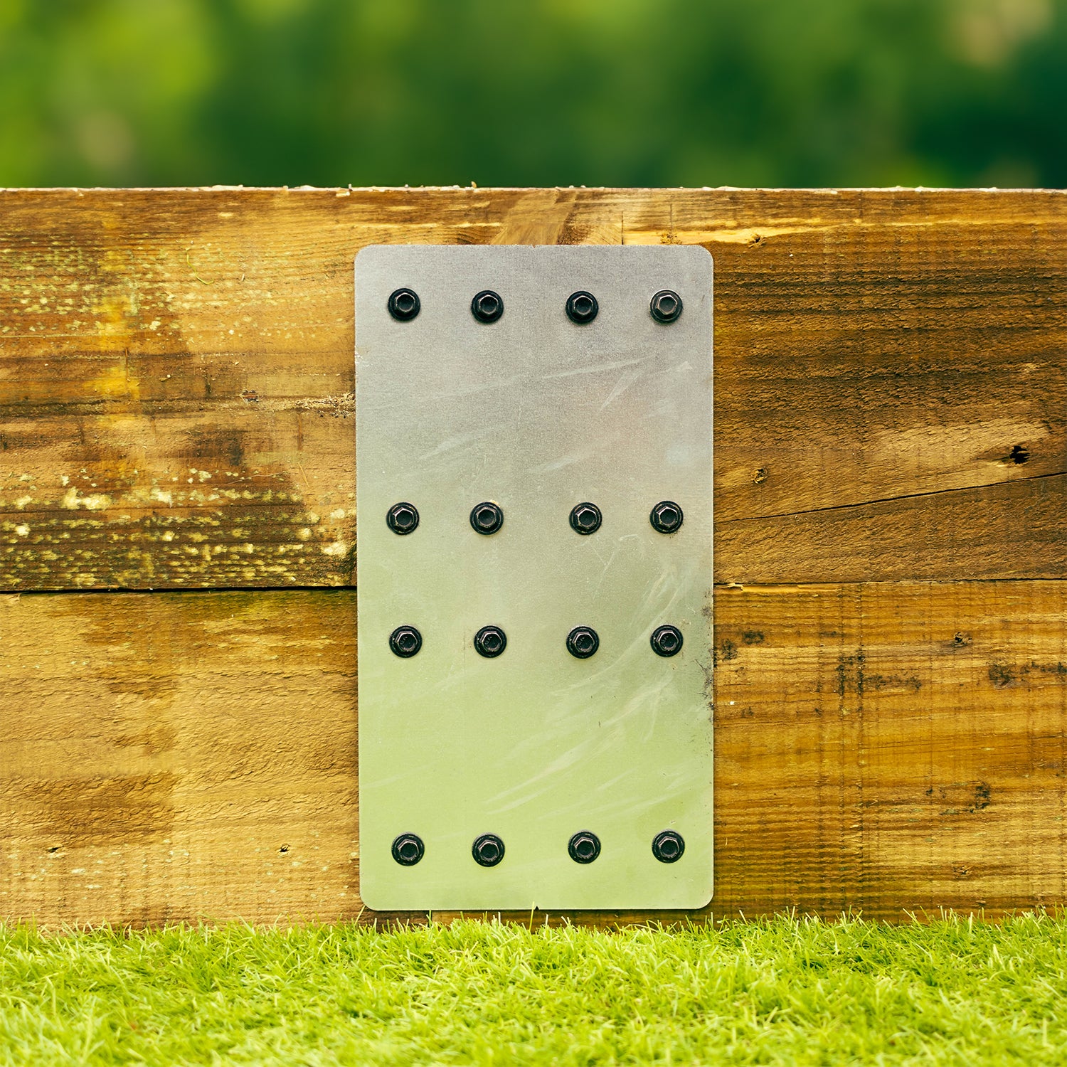 2-Tier Straight Flat Galvanised Steel Railway Sleeper Bracket - Image 3