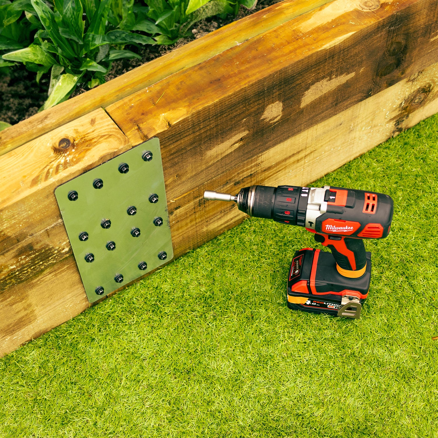 2-Tier Straight Flat Galvanised Steel Railway Sleeper Bracket - Image 4