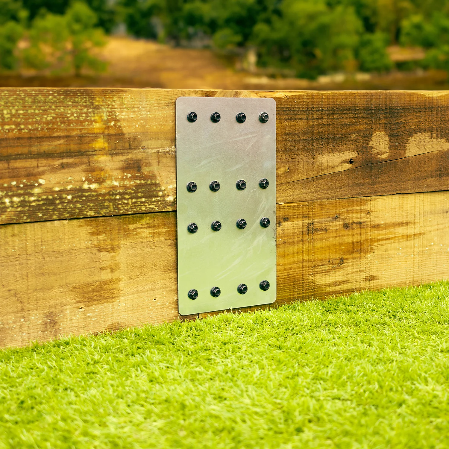 2-Tier Straight Flat Galvanised Steel Railway Sleeper Bracket - Image 5