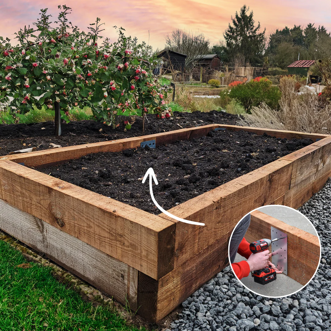 2-Tier Straight Flat Galvanised Steel Railway Sleeper Bracket - Image 7