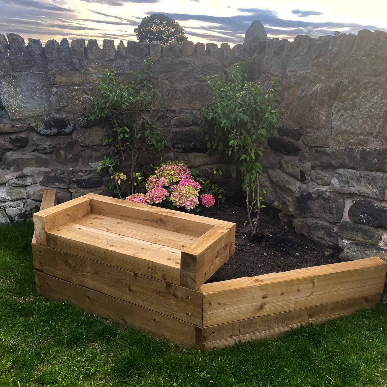 3-Tier Straight Railway Sleeper Bracket with Stake - Image 3
