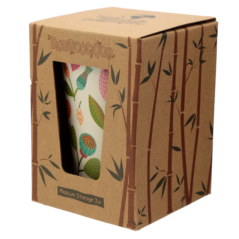 Autumn Falls Bamboo Storage Pot Container - Image 3