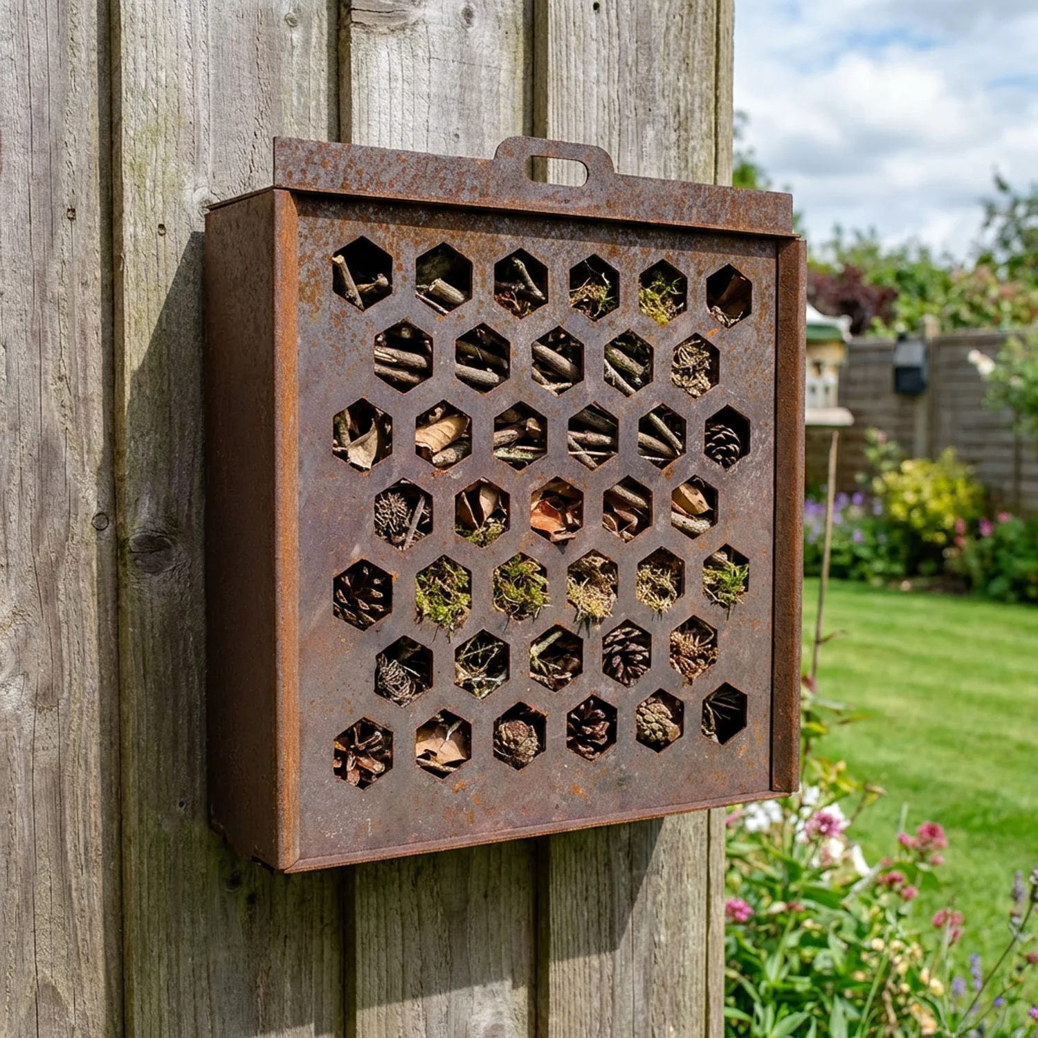 Bellamy Rustic Steel Wall Mount Bug & Insect Hotel for Gardens - Image 3