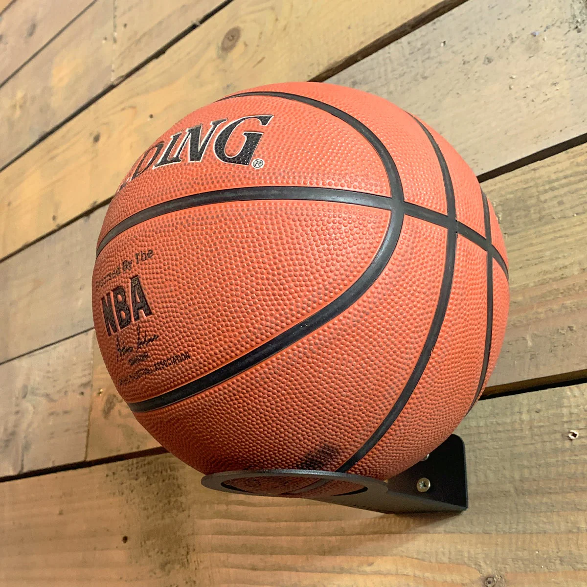 BlackSteel™ Wall Mount Ball Bracket (For Basketballs, Footballs & More) - Image 9