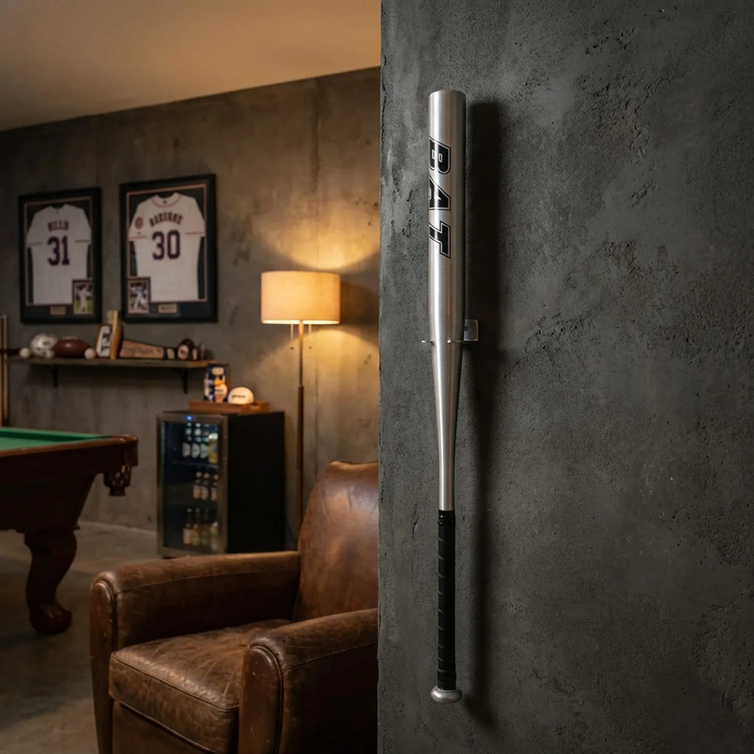 BlackSteel™ Wall Mount Baseball Bat Hanging Bracket - Image 3