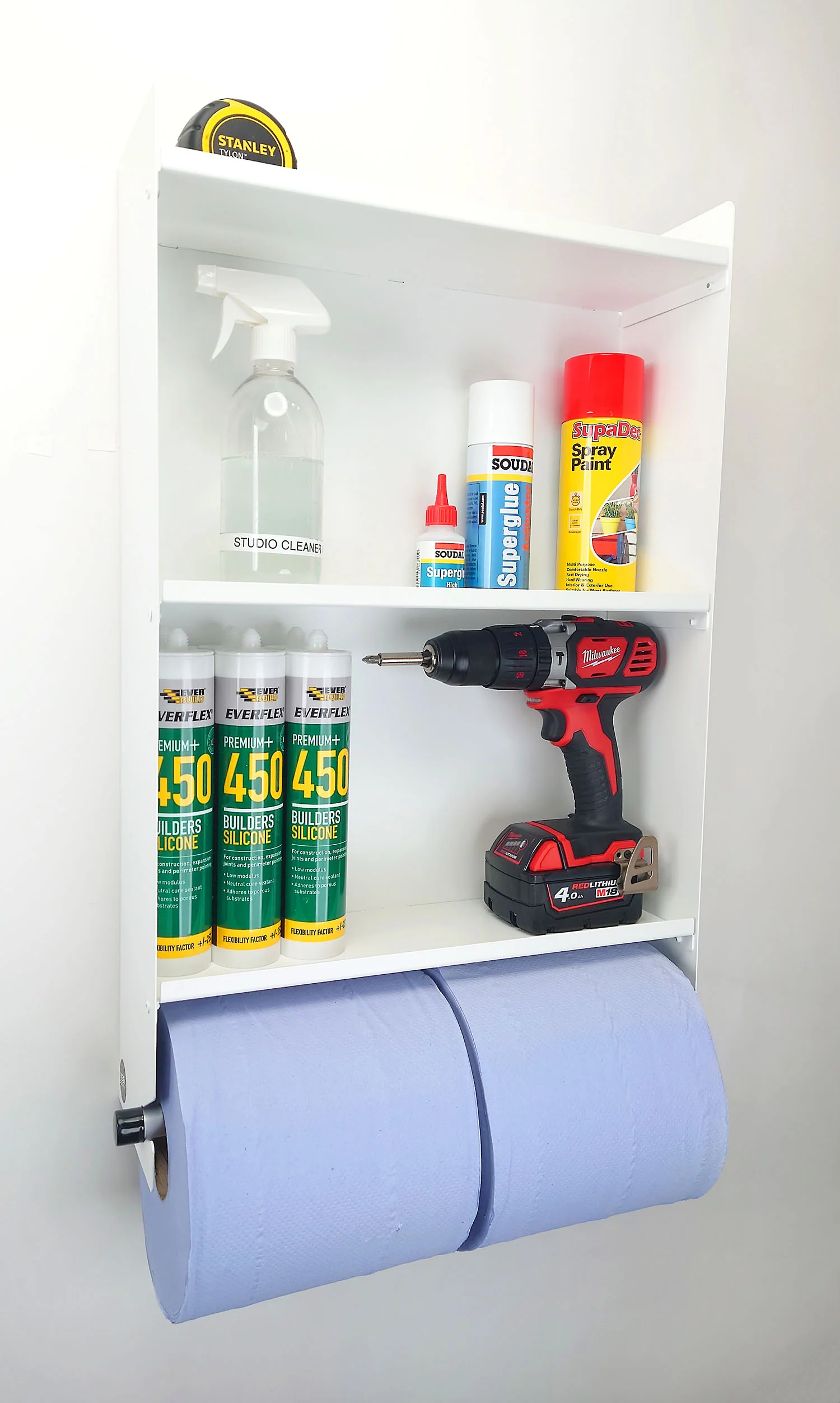MegaMaxx UK™ Blue Roll Holder Dispenser & Shelving Unit - Image 10