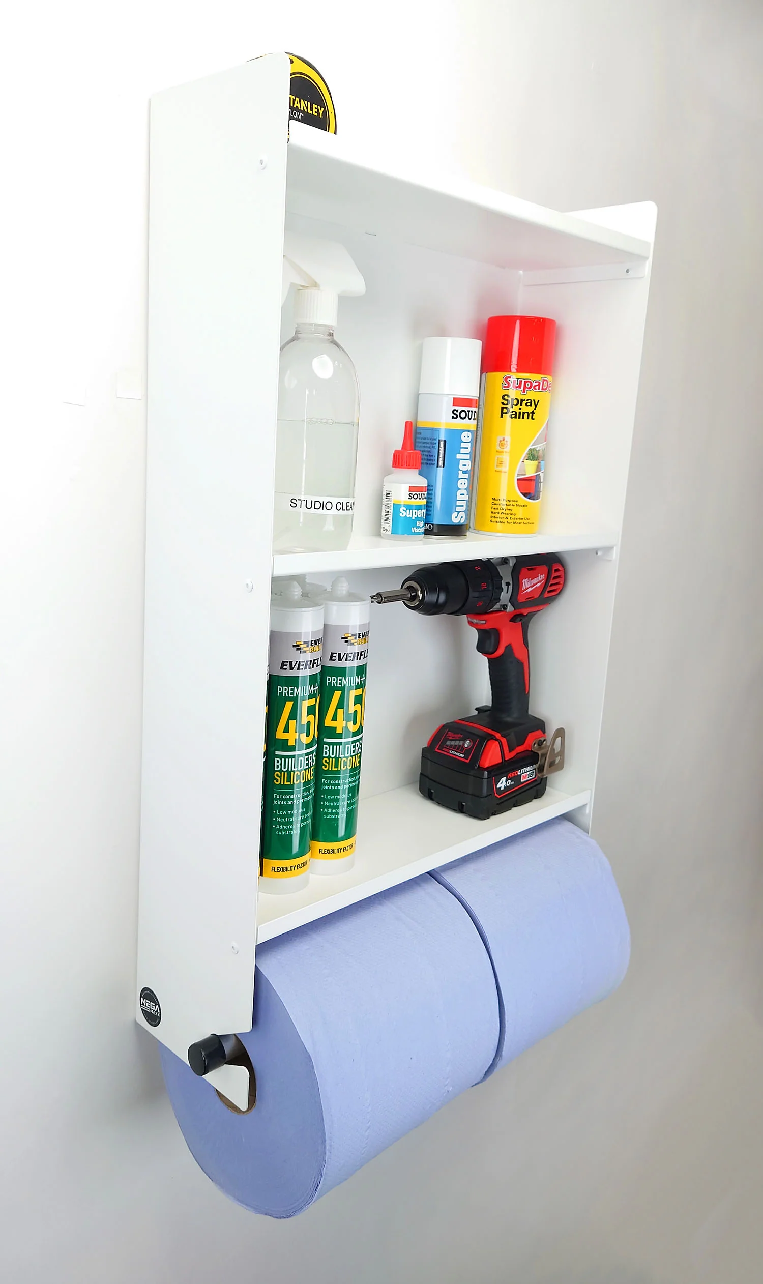 MegaMaxx UK™ Blue Roll Holder Dispenser & Shelving Unit - Image 11