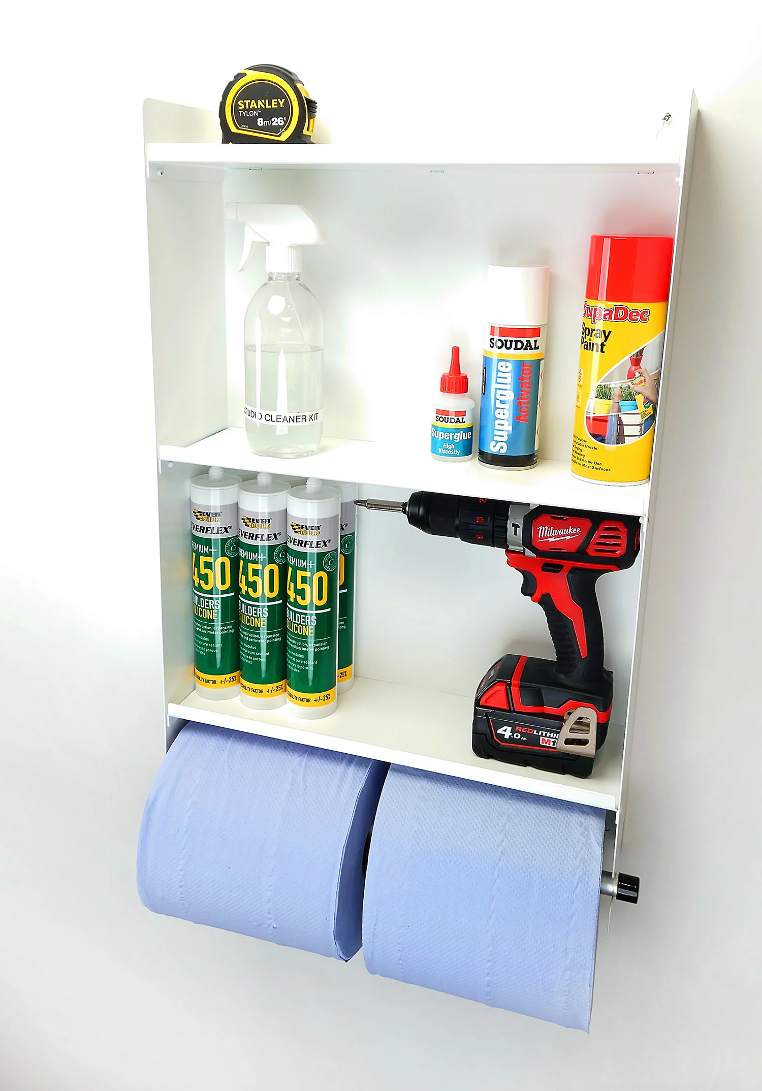 MegaMaxx UK™ Blue Roll Holder Dispenser & Shelving Unit - Image 12