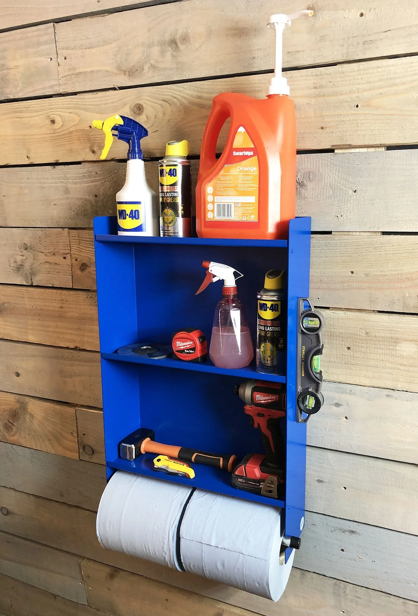 MegaMaxx UK™ Blue Roll Holder Dispenser & Shelving Unit - Image 14