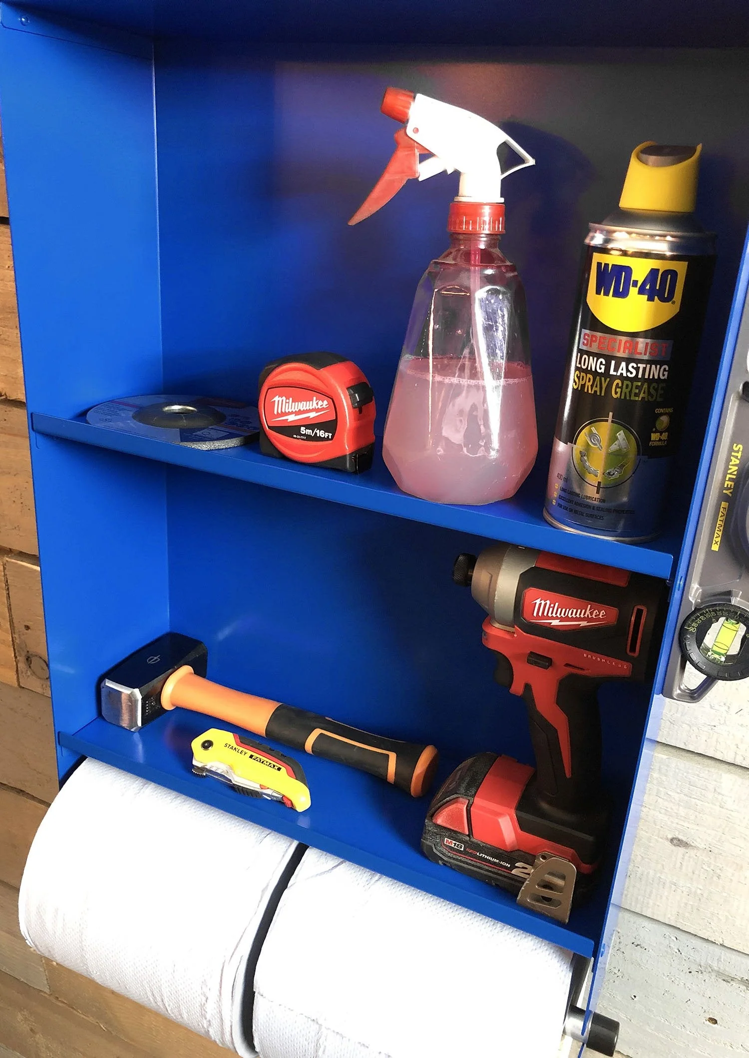 MegaMaxx UK™ Blue Roll Holder Dispenser & Shelving Unit - Image 17