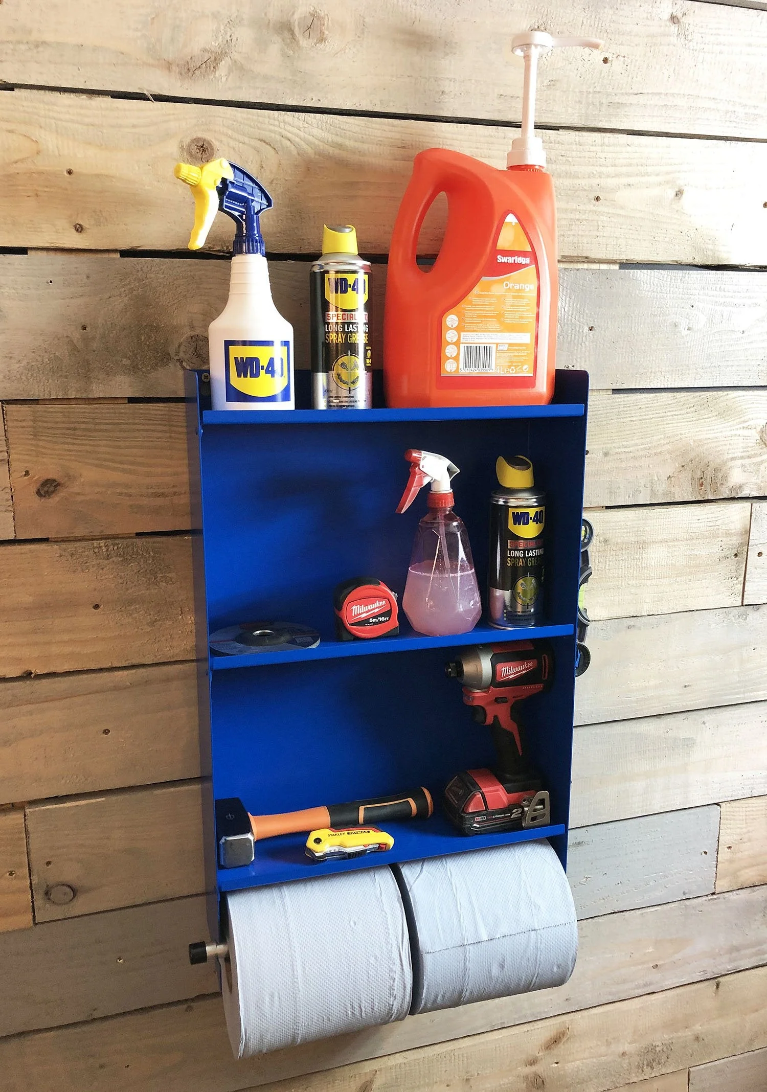 MegaMaxx UK™ Blue Roll Holder Dispenser & Shelving Unit - Image 22