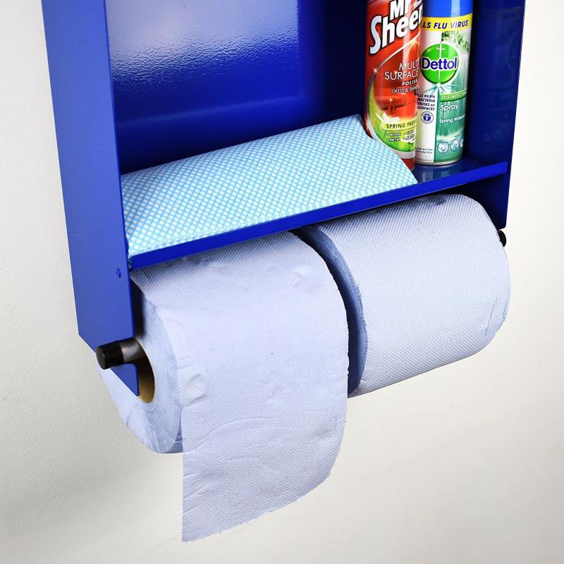 MegaMaxx UK™ Blue Roll Holder Dispenser & Shelving Unit - Image 26
