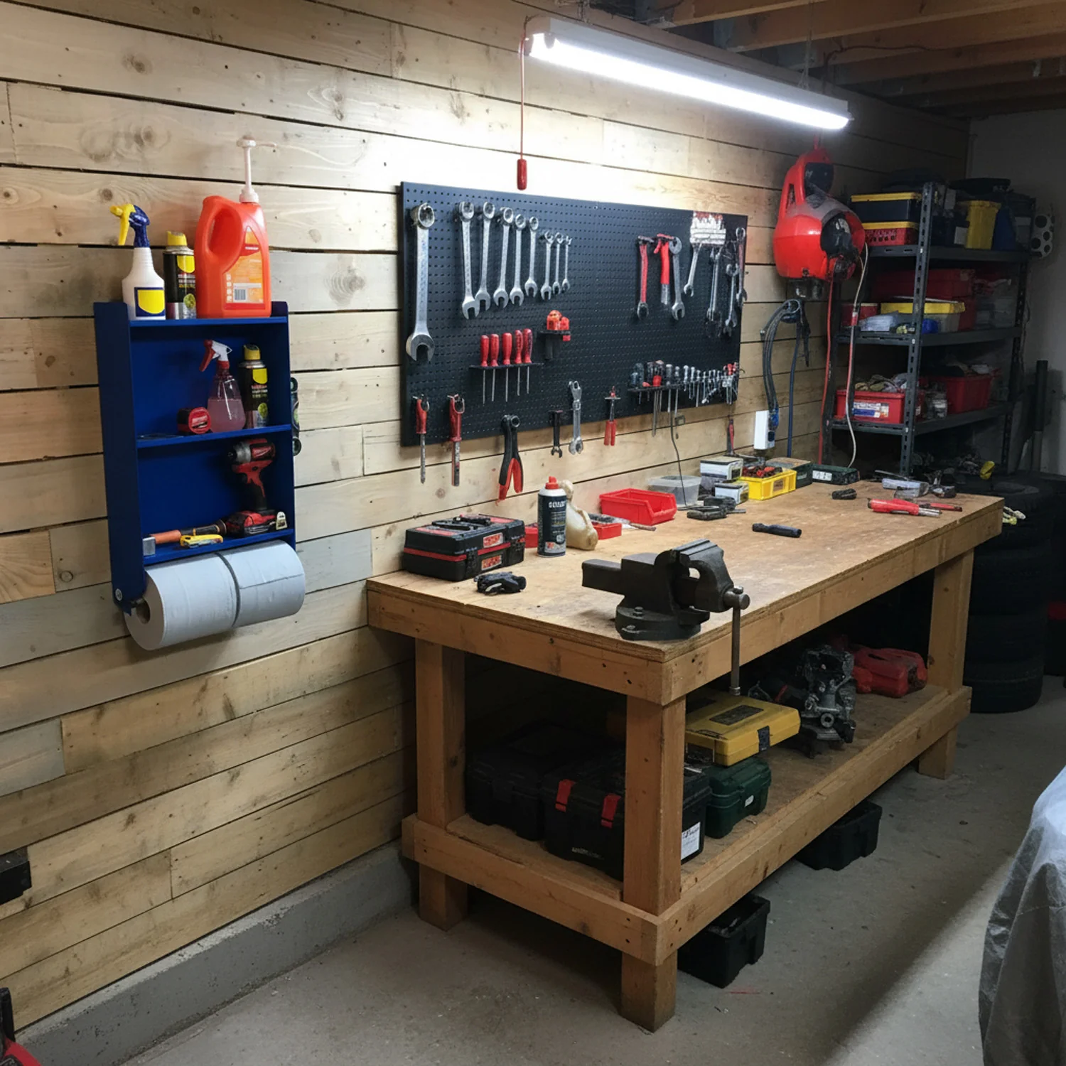 MegaMaxx UK™ Blue Roll Holder Dispenser & Shelving Unit - Image 3