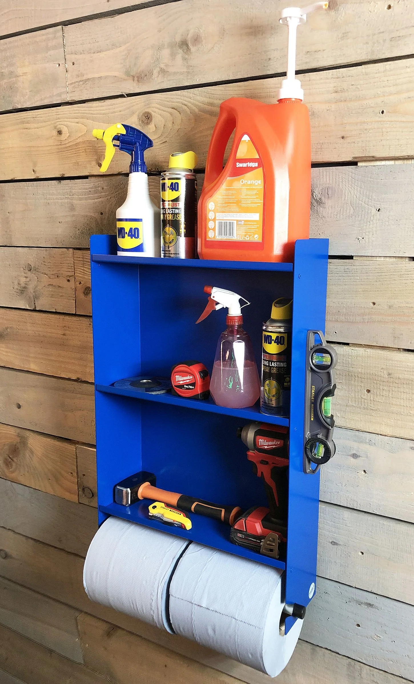 MegaMaxx UK™ Blue Roll Holder Dispenser & Shelving Unit - Image 32