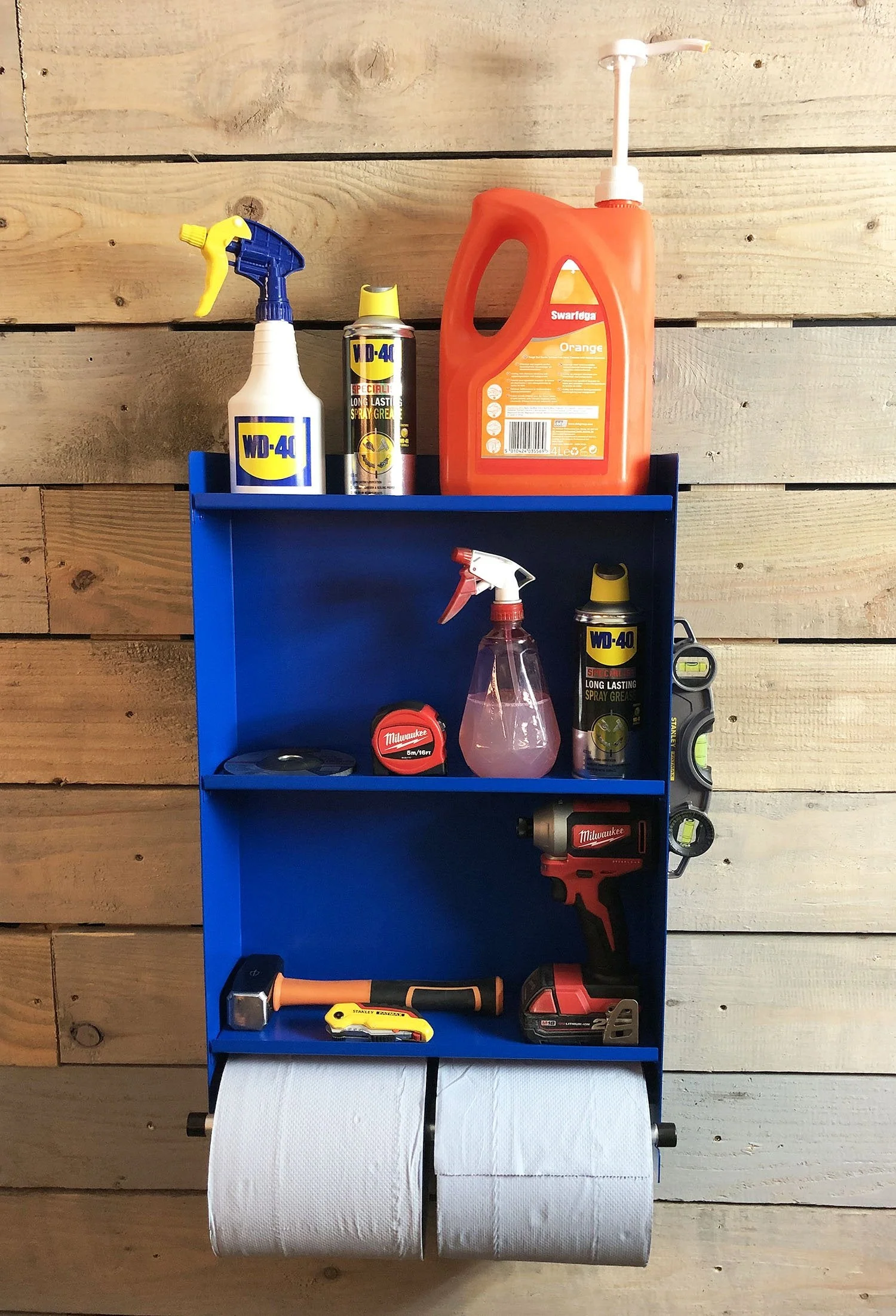 MegaMaxx UK™ Blue Roll Holder Dispenser & Shelving Unit - Image 34