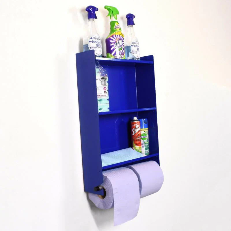 MegaMaxx UK™ Blue Roll Holder Dispenser & Shelving Unit - Image 39
