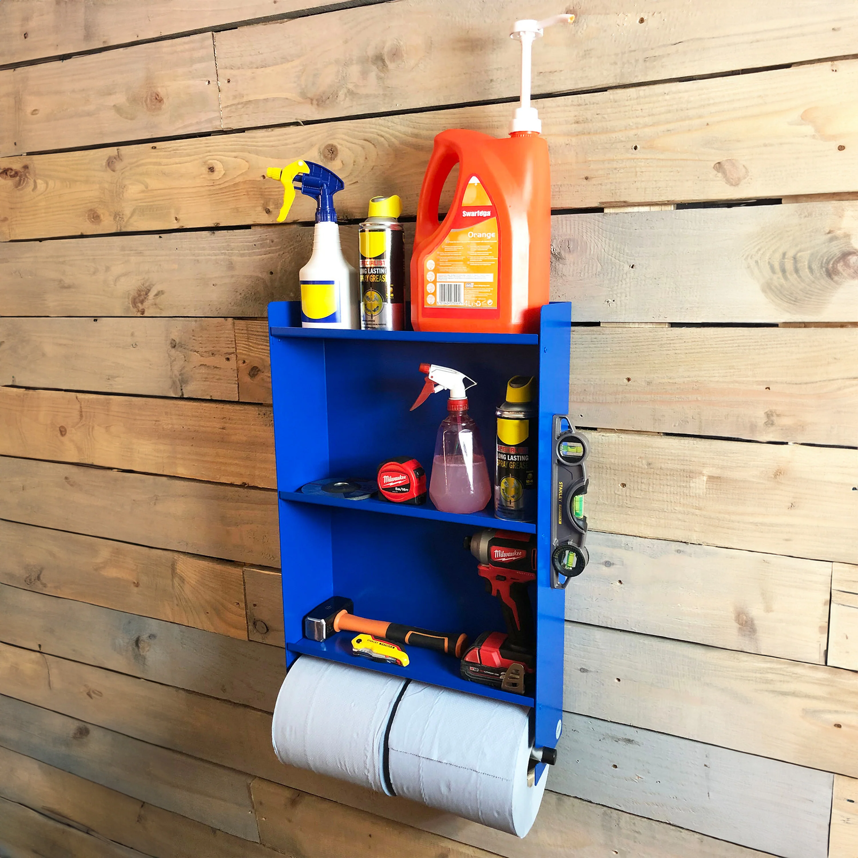 MegaMaxx UK™ Blue Roll Holder Dispenser & Shelving Unit - Image 5