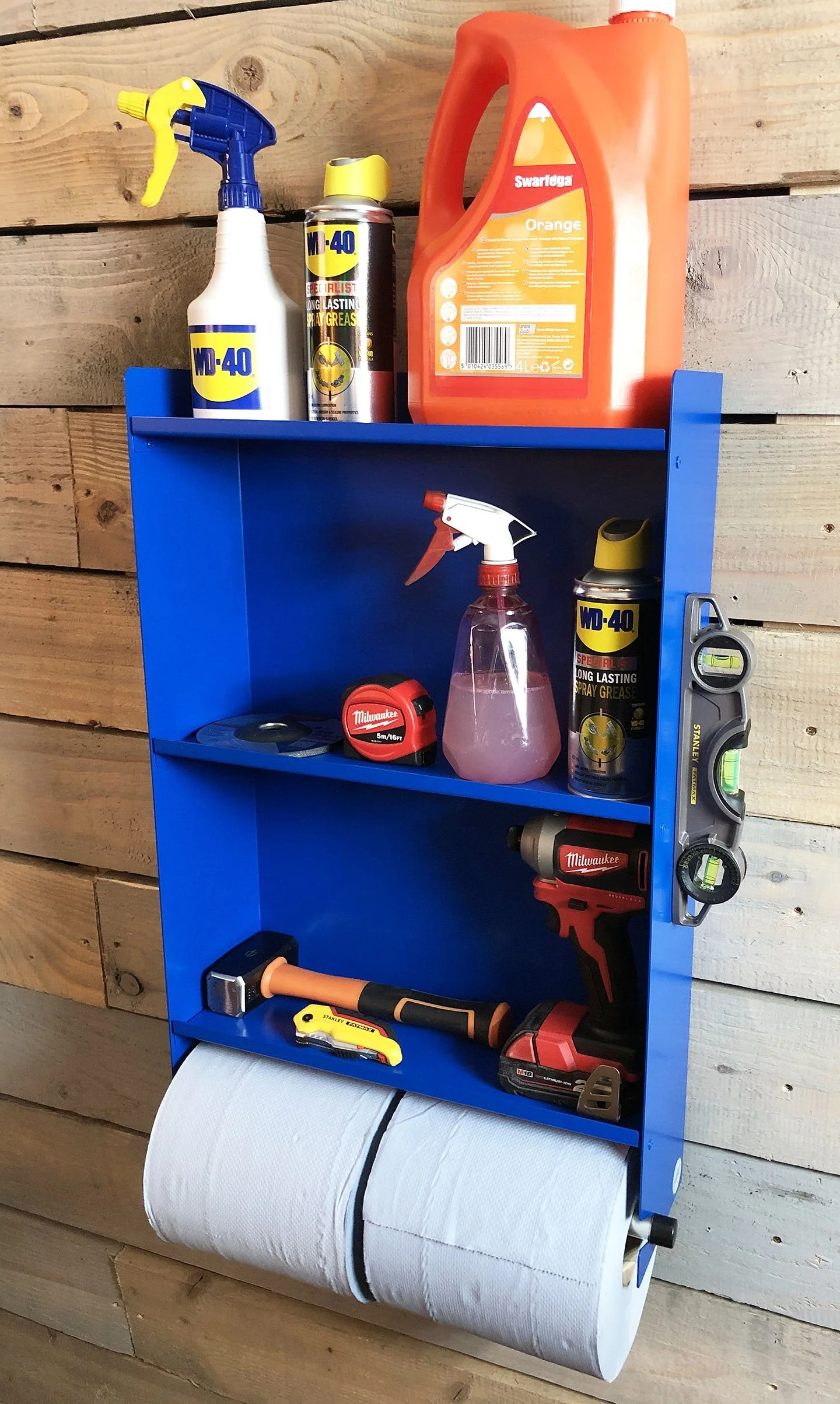 MegaMaxx UK™ Blue Roll Holder Dispenser & Shelving Unit - Image 6