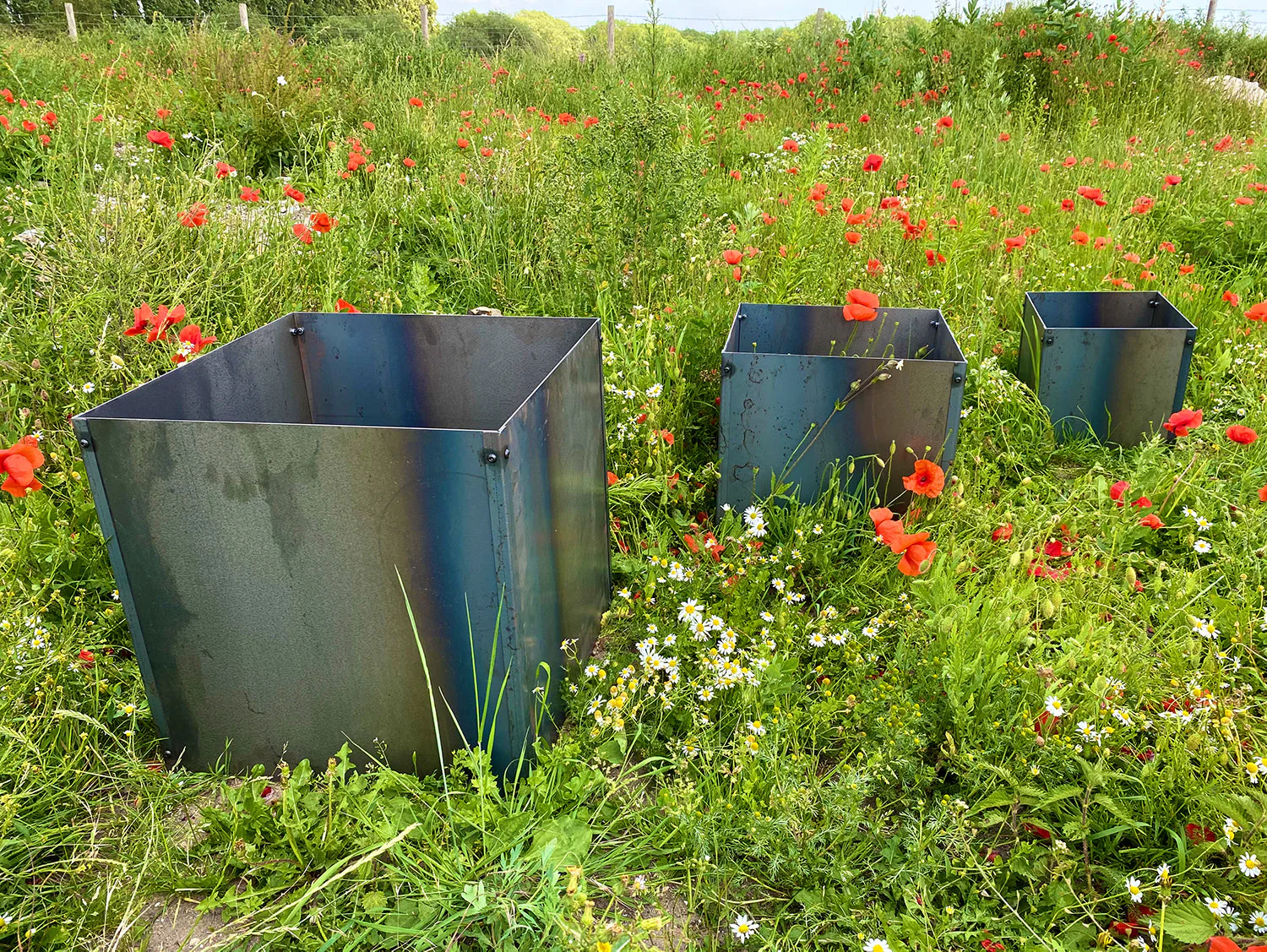 Cubic Flat-Pack Rustic Steel Planter - Image 14
