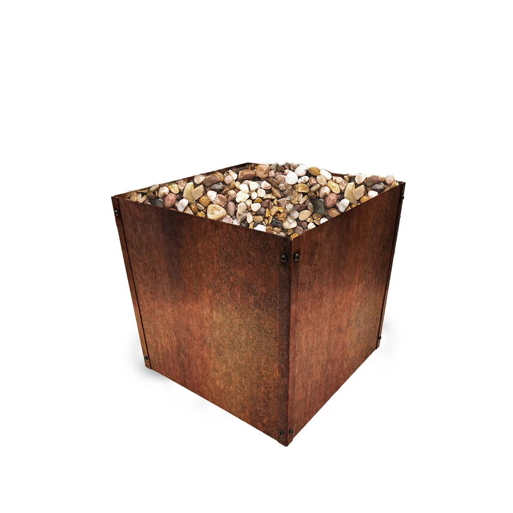Cubic Flat-Pack Rustic Steel Planter - Image 8