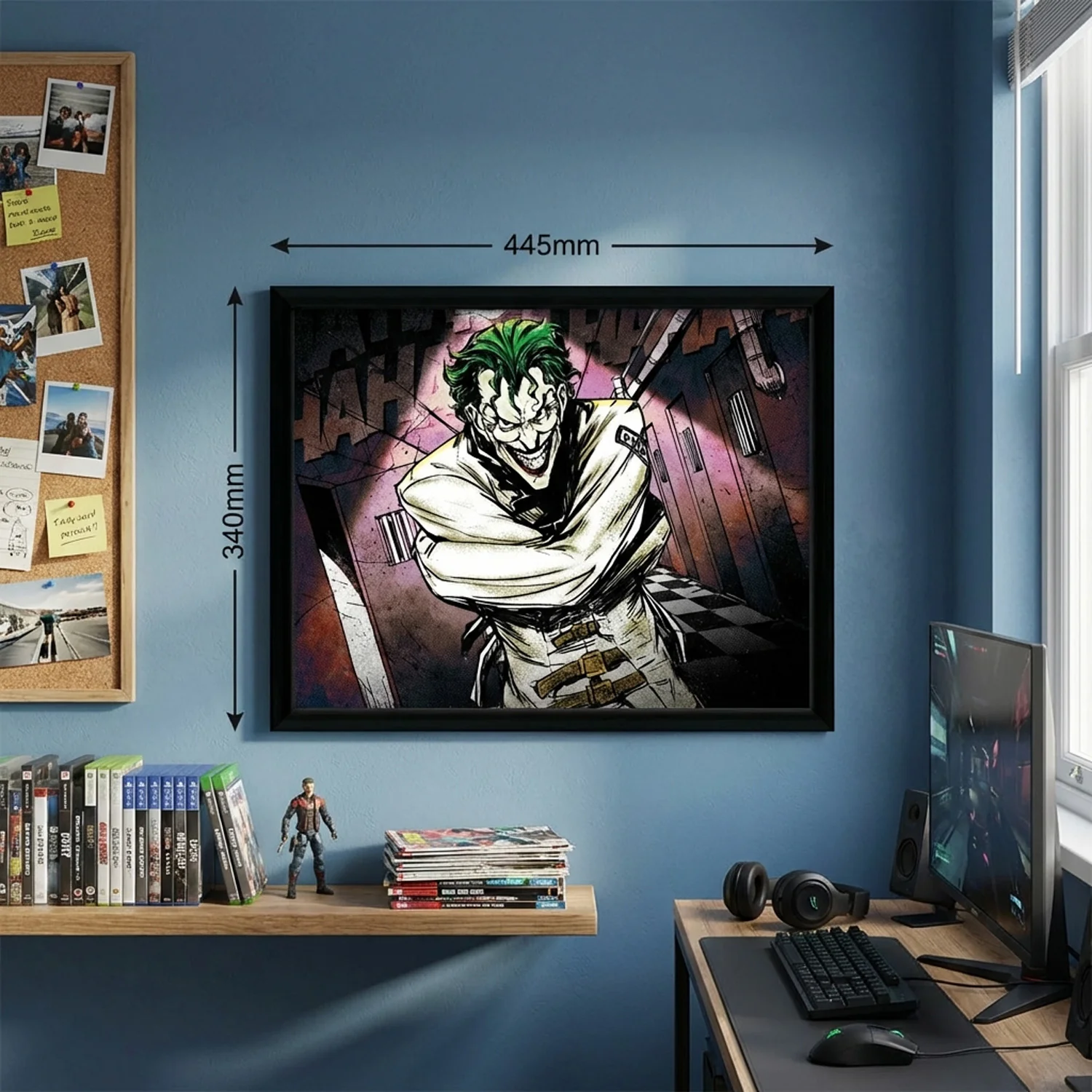 DC Icons Joker Poster - Arkham Asylum Framed Collectors Print - Image 3
