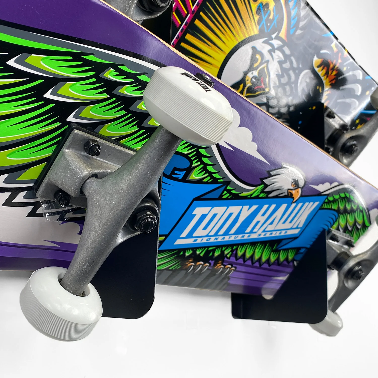 BlackSteel™ Dual Wall Mount Skateboard Rack Brackets - Image 10