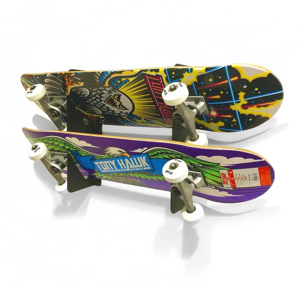 BlackSteel™ Dual Wall Mount Skateboard Rack Brackets - Image 12