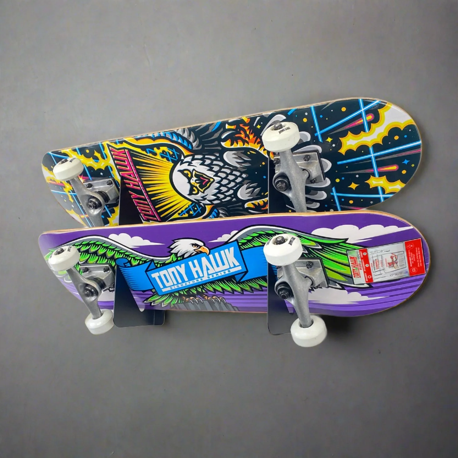 BlackSteel™ Dual Wall Mount Skateboard Rack Brackets - Image 6