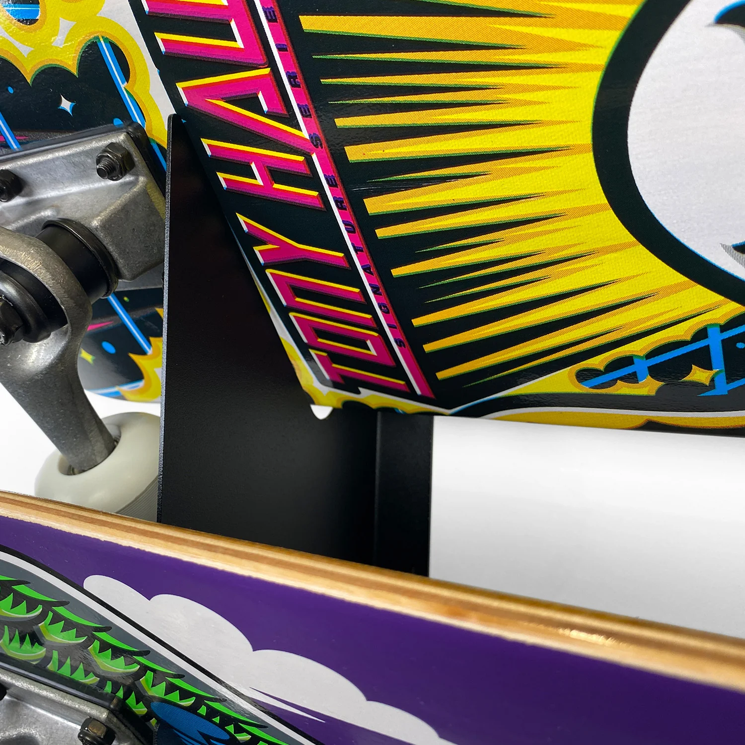 BlackSteel™ Dual Wall Mount Skateboard Rack Brackets - Image 8