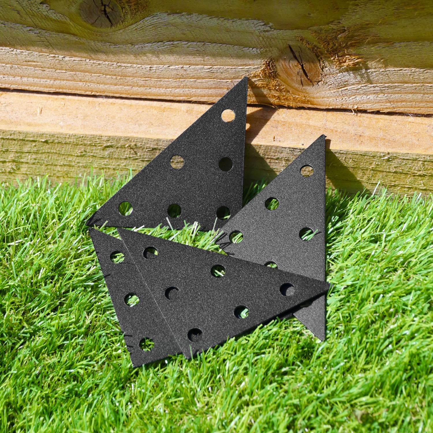 Flat Triangle Steel Corner Fixing Plate Bracket (2 Sizes Available) - Image 3