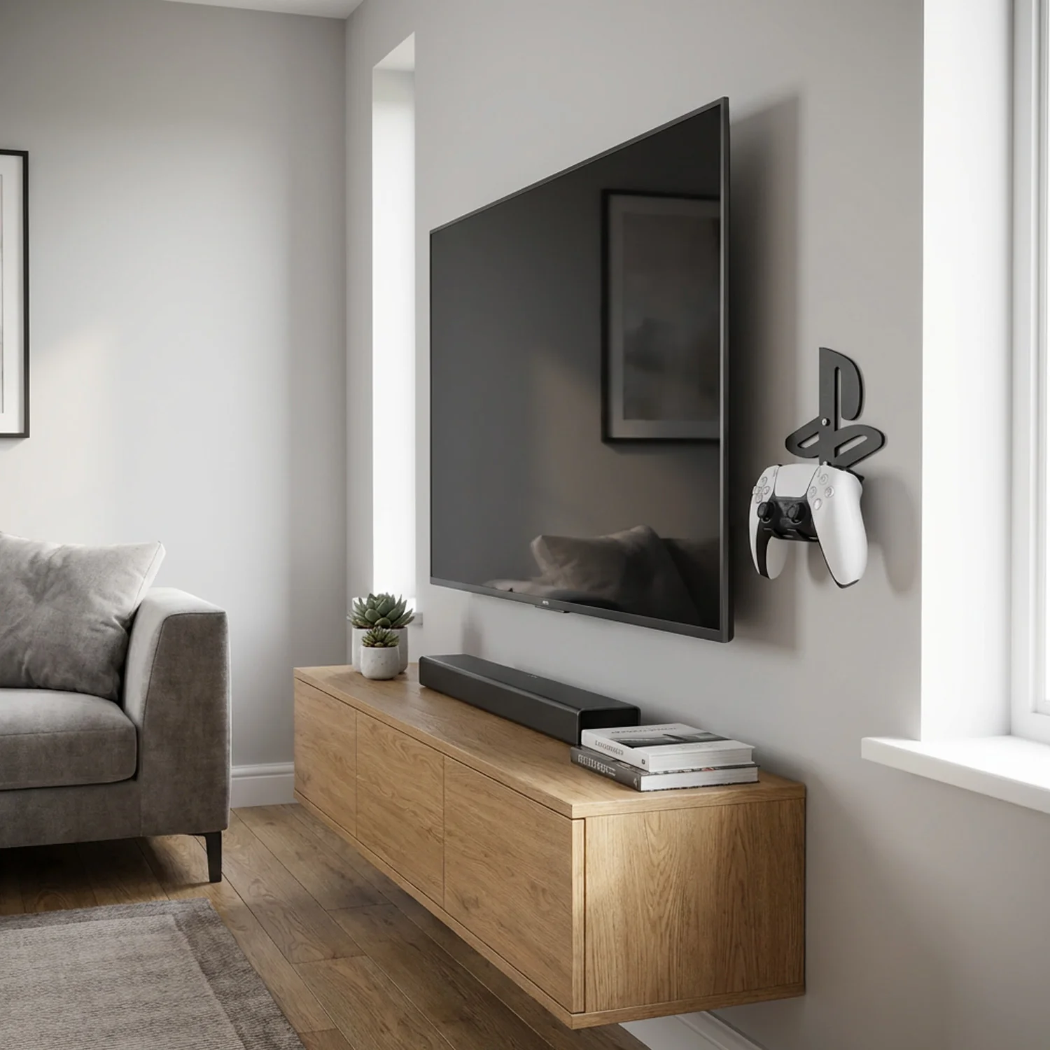 GameShieldz™ Sony PS4 & PS5 PlayStation Logo Controller Wall Mount Bracket - Image 3