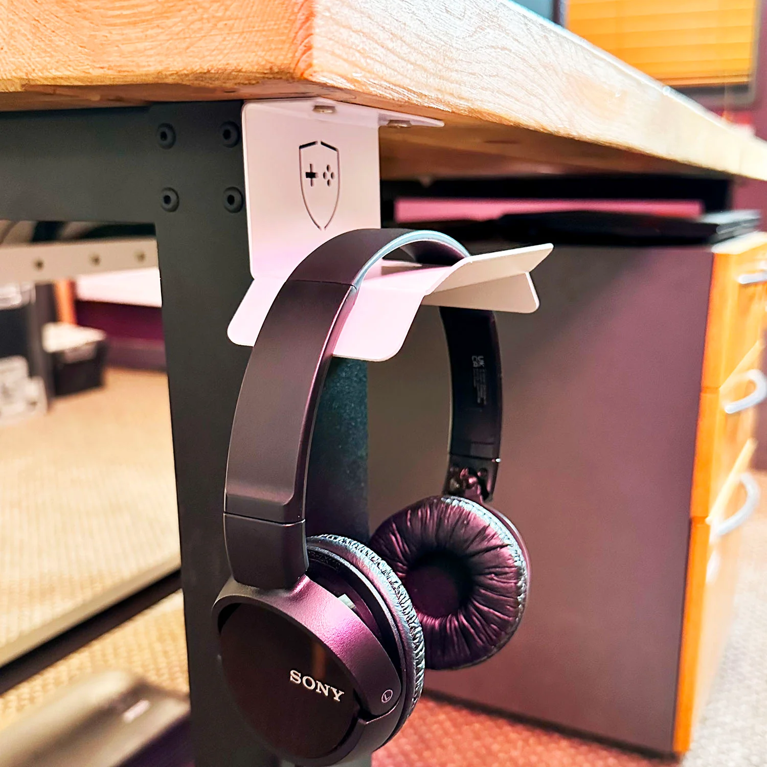 GameShieldz™ Under-Desk Mount Headset & Headphone Hanger Holder - Image 8