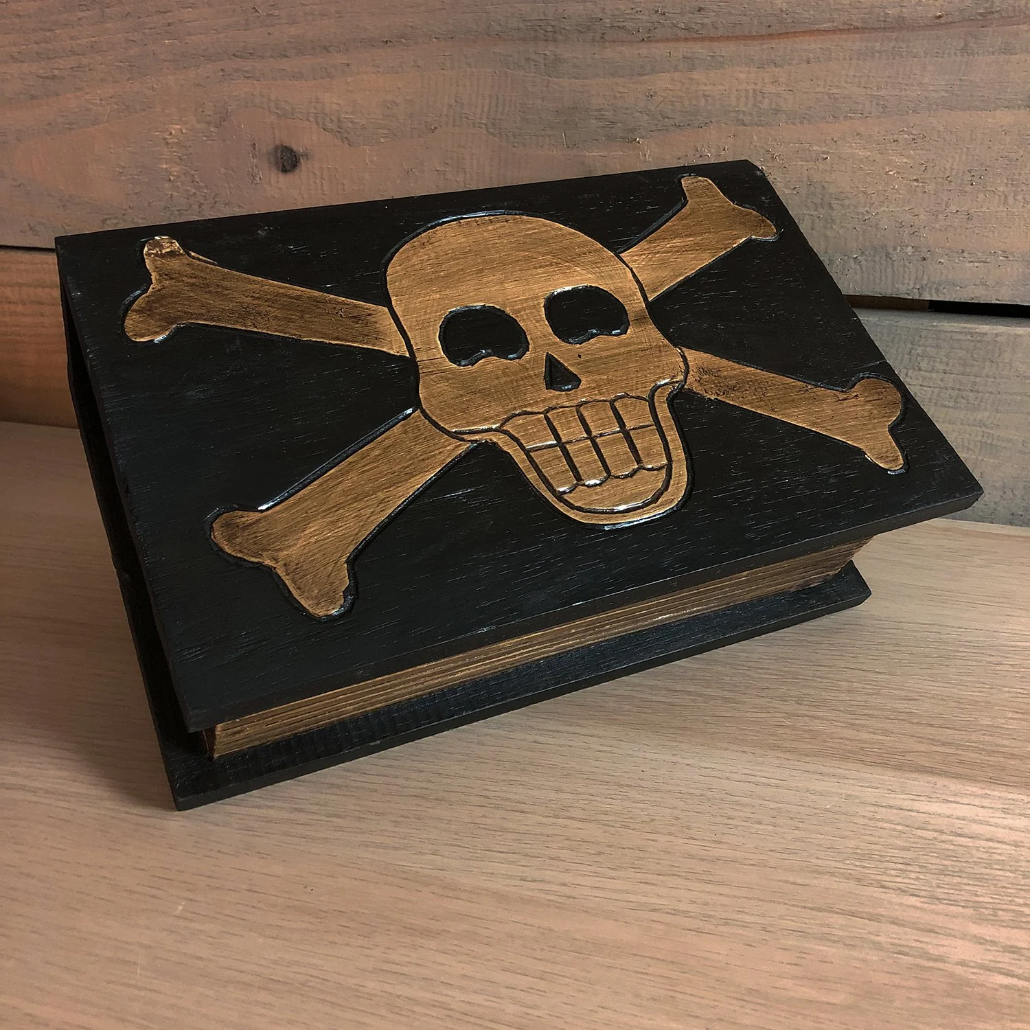 The Goonies Hand-Carved Skull & Crossbones Book Treasure Box - Image 3