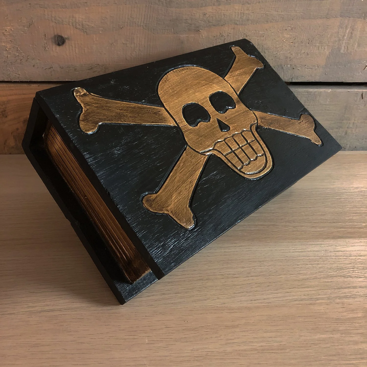 The Goonies Hand-Carved Skull & Crossbones Book Treasure Box - Image 5