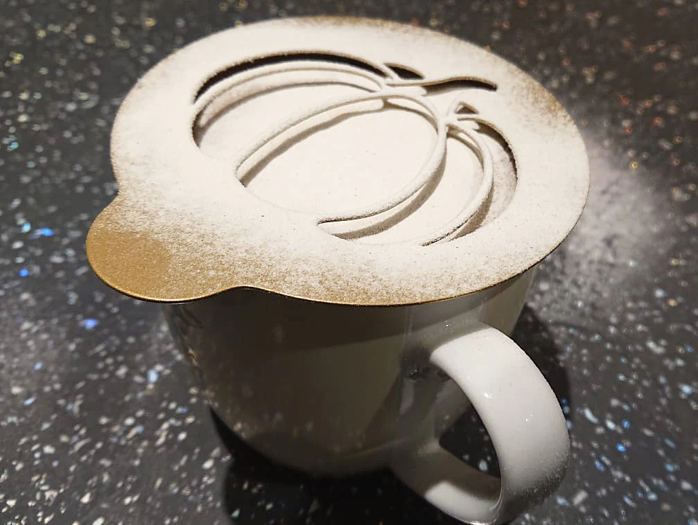 Okunaii™ Decorative Pumpkin Cappuccino & Latte Coffee Stencil - Perfect for Halloween! - Image 5