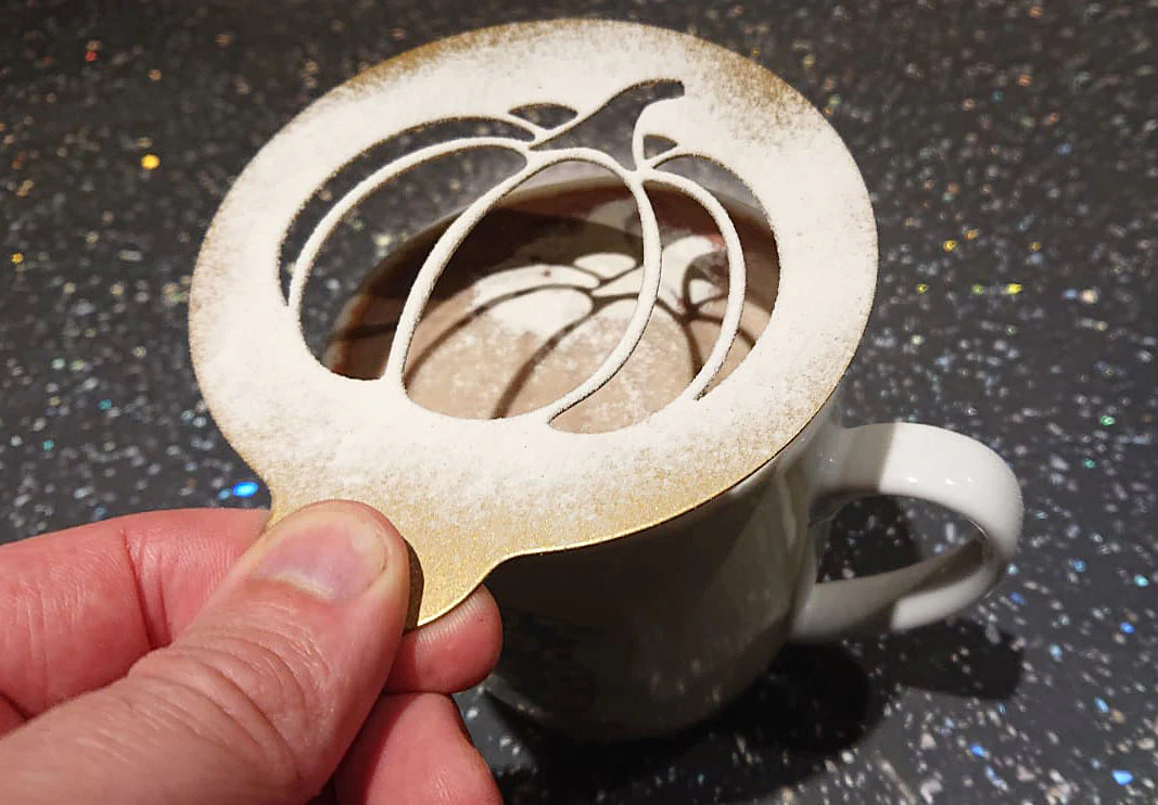 Okunaii™ Decorative Pumpkin Cappuccino & Latte Coffee Stencil - Perfect for Halloween! - Image 6