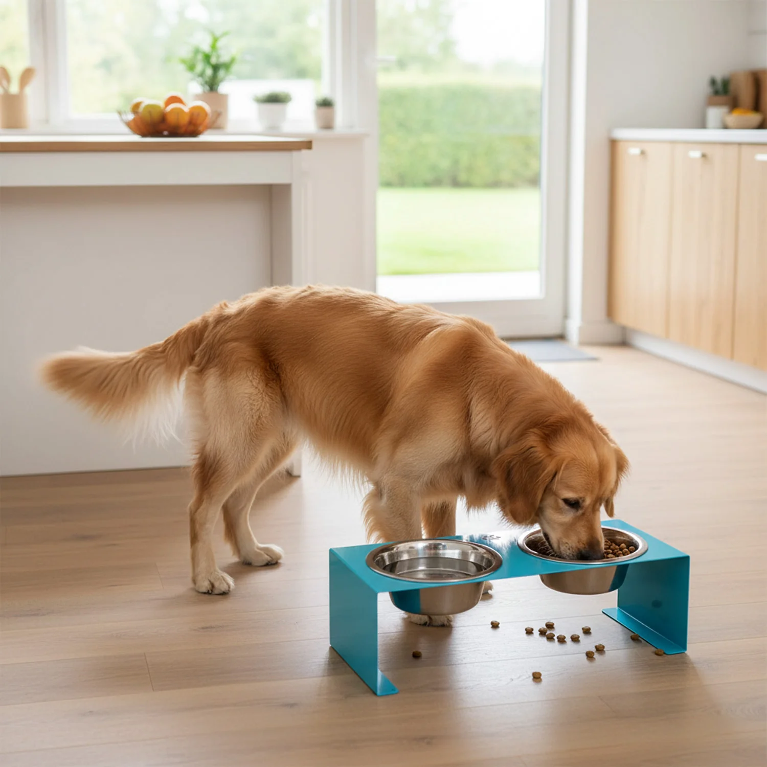 Jake's Farm Yard Double Bowl Elevated Riser & Pet Food Stand - Image 3