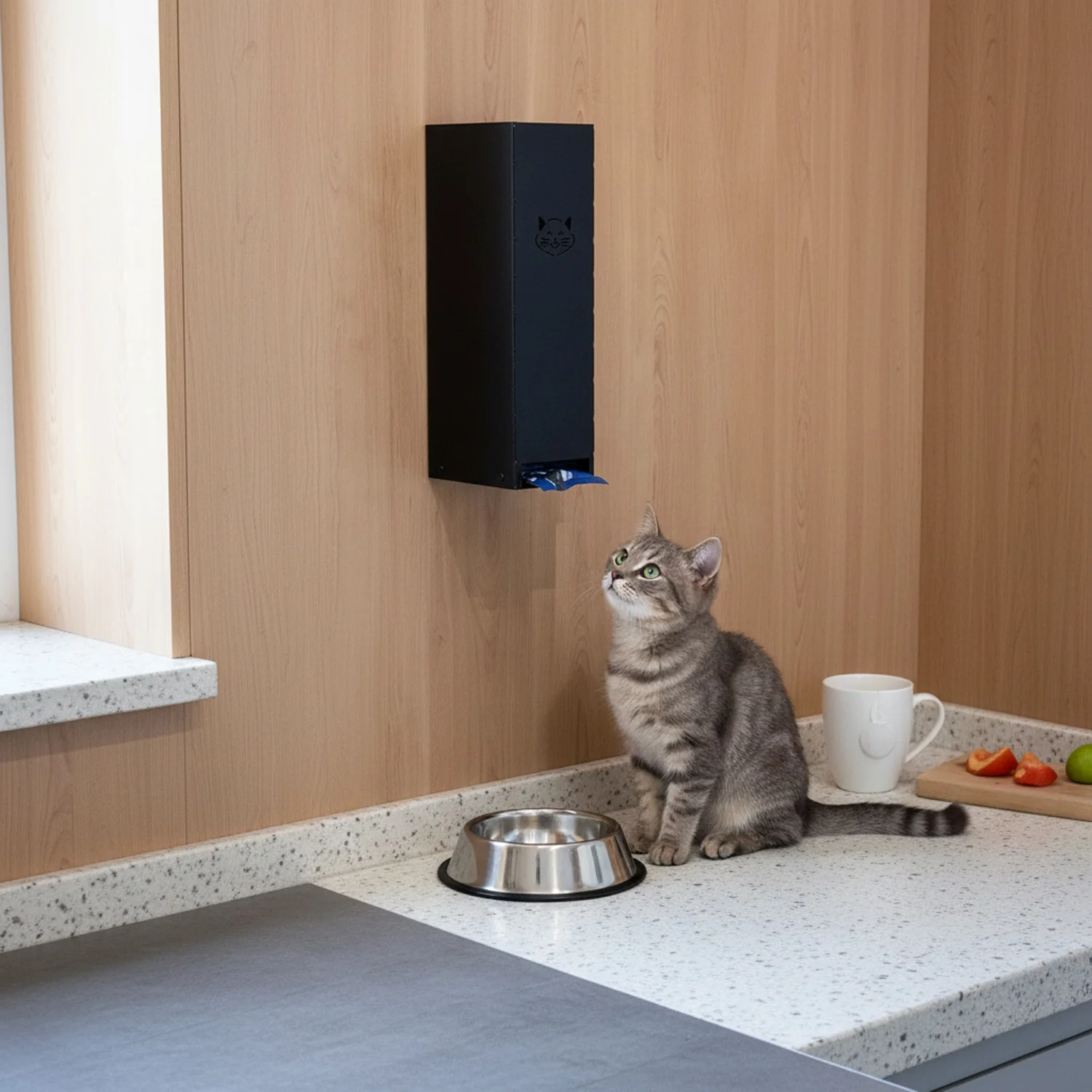 Jake's Farm Yard Wall Mount Cat & Pet Food Pouch Dispenser - Image 3