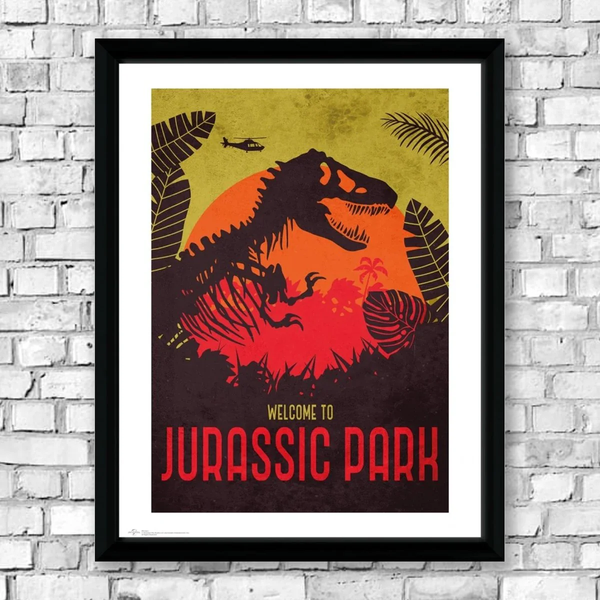 Jurassic Park Silhouette Film Poster & Framed Collectors Print - Image 5