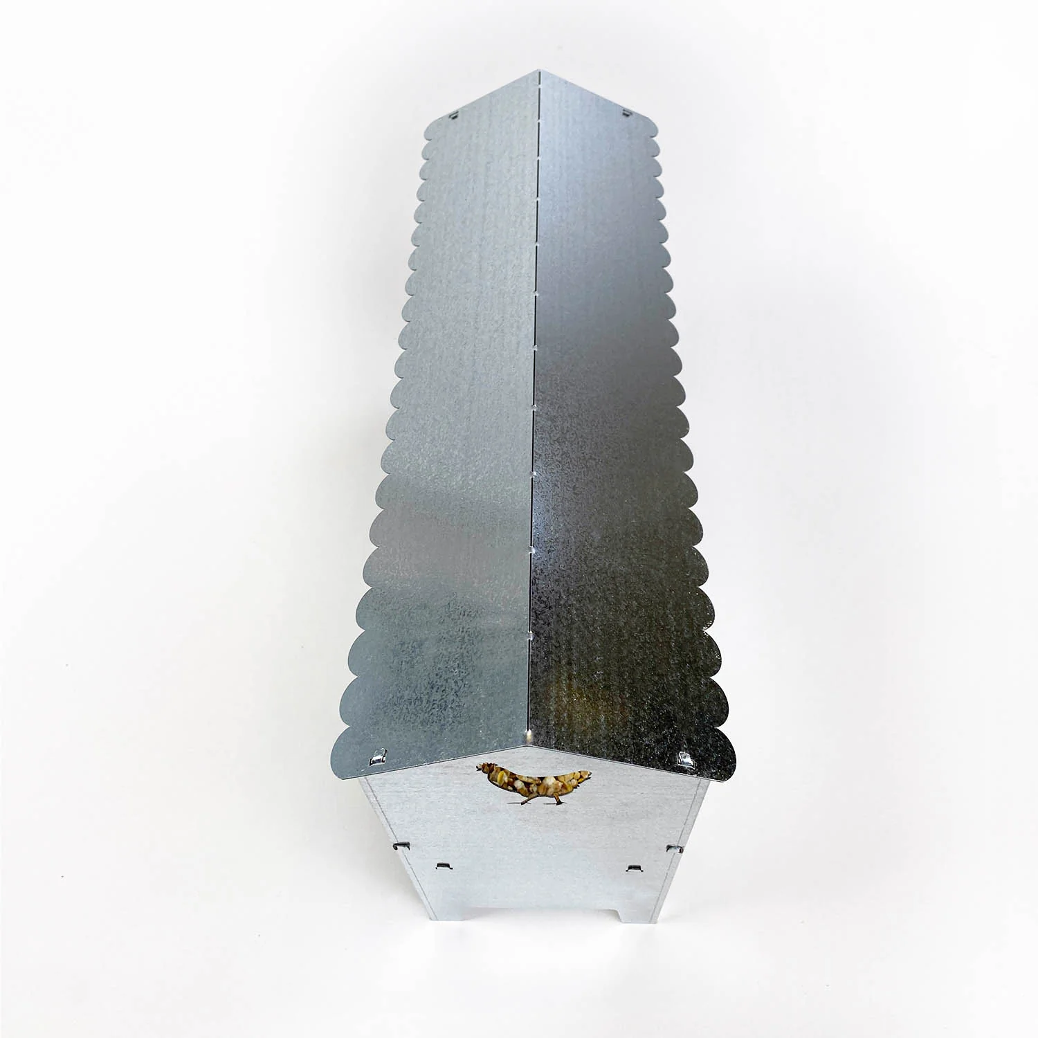 Medium Galvanised Steel Poultry & Chicken Feeder with Roof - Image 12