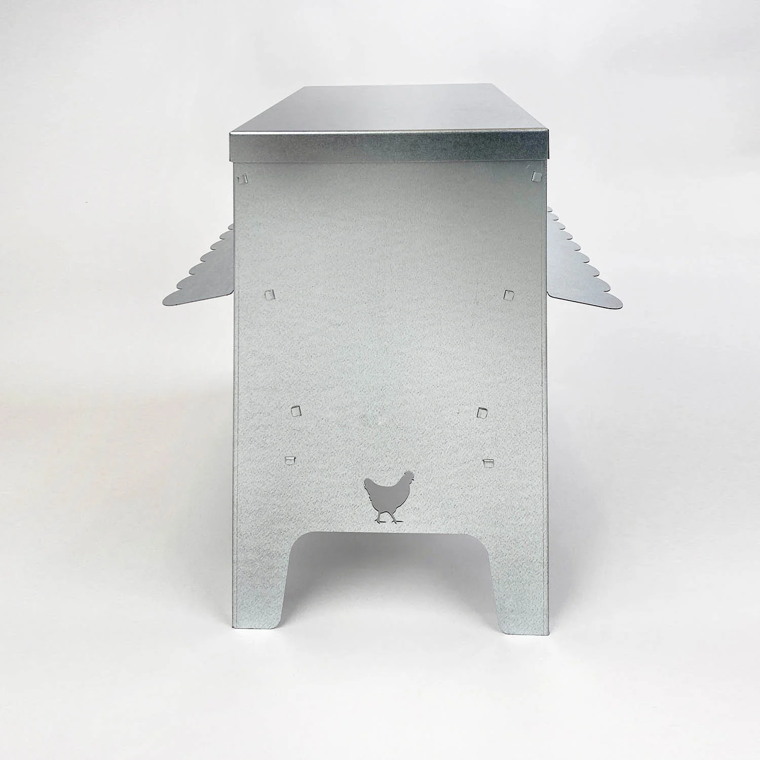 Jake's Farm Yard Medium Chicken & Poultry Galvanised Feed Hopper with Roof - Image 12
