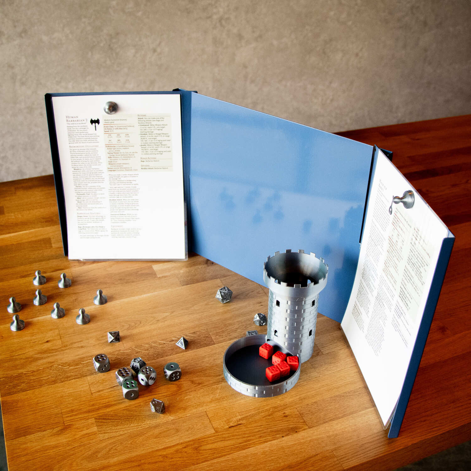 MeepleMounts Tabletop 3-Part Slot-In Magnetic RPG Dungeon Master Screen - Image 4