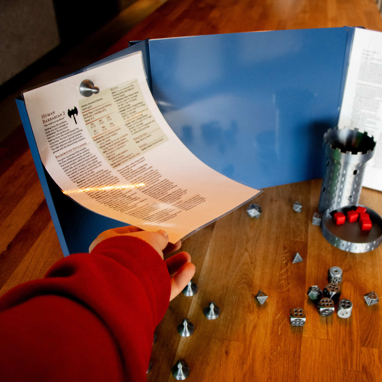 MeepleMounts Tabletop 3-Part Slot-In Magnetic RPG Dungeon Master Screen - Image 5