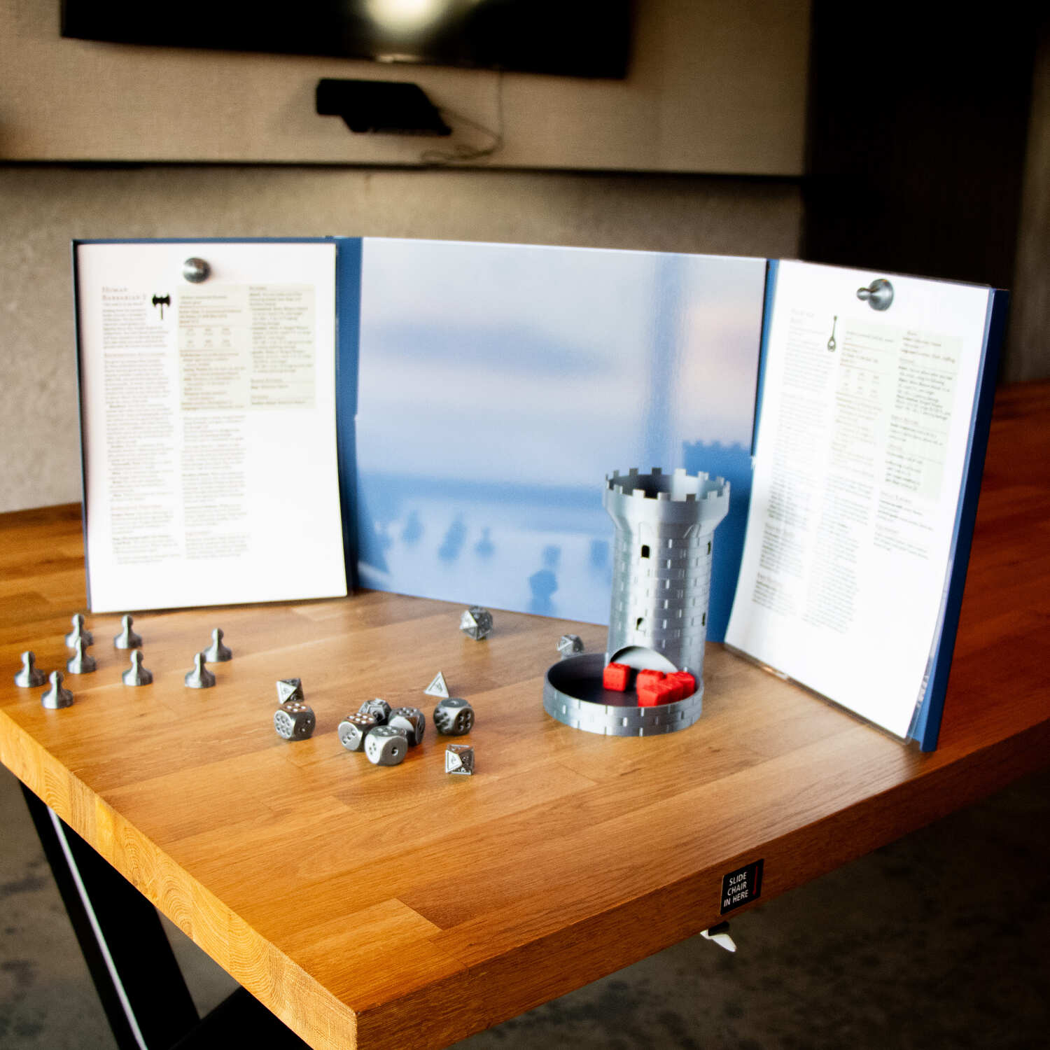 MeepleMounts Tabletop 3-Part Slot-In Magnetic RPG Dungeon Master Screen - Image 6