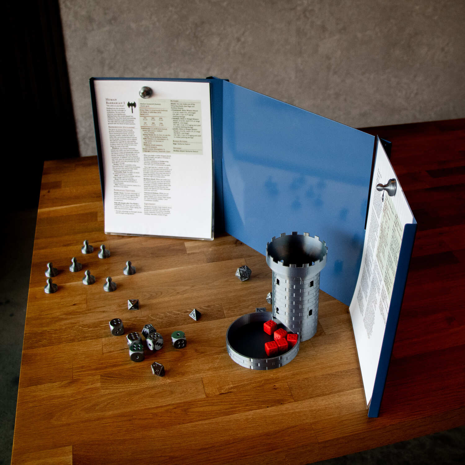 MeepleMounts Tabletop 3-Part Slot-In Magnetic RPG Dungeon Master Screen - Image 8