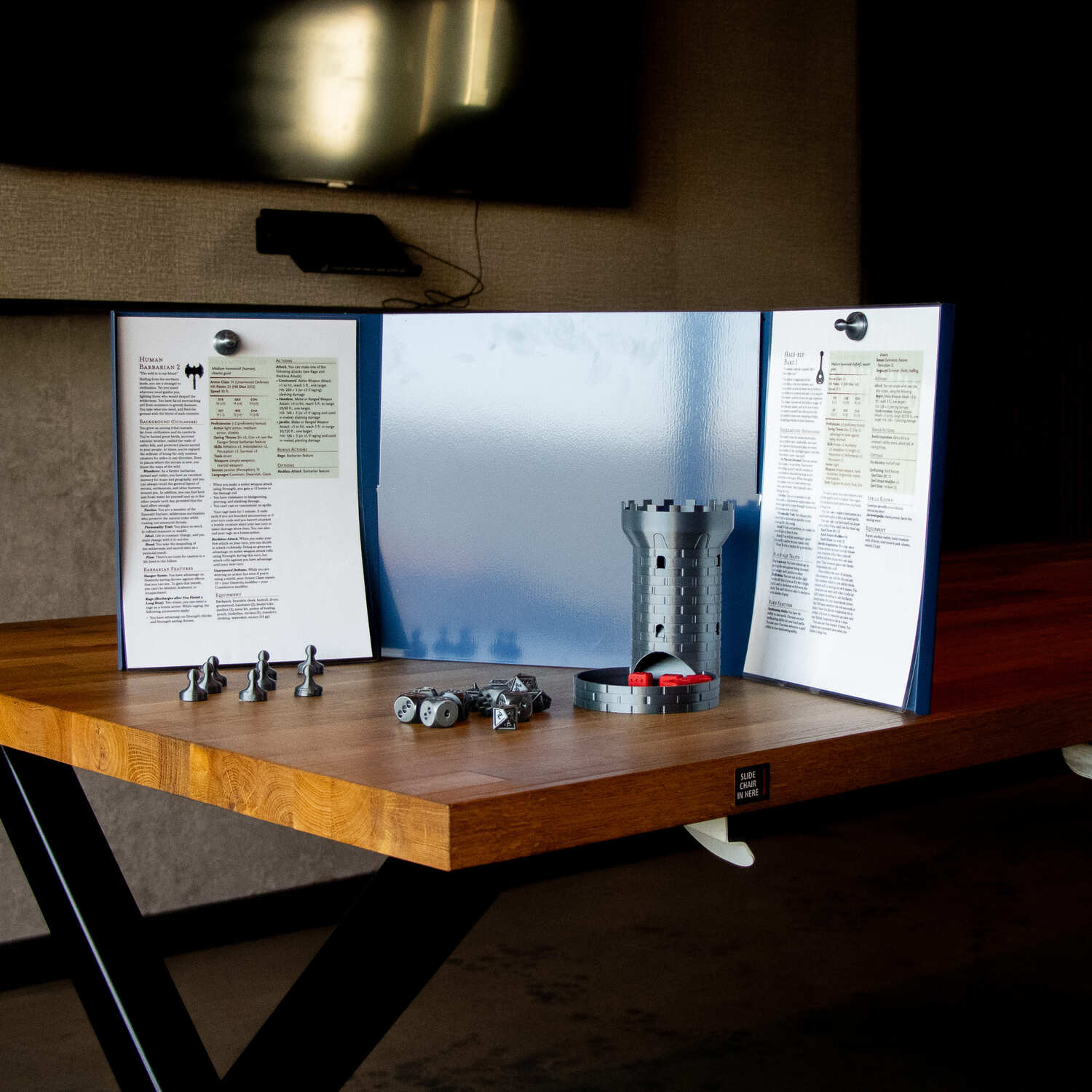 MeepleMounts Tabletop 3-Part Slot-In Magnetic RPG Dungeon Master Screen - Image 9