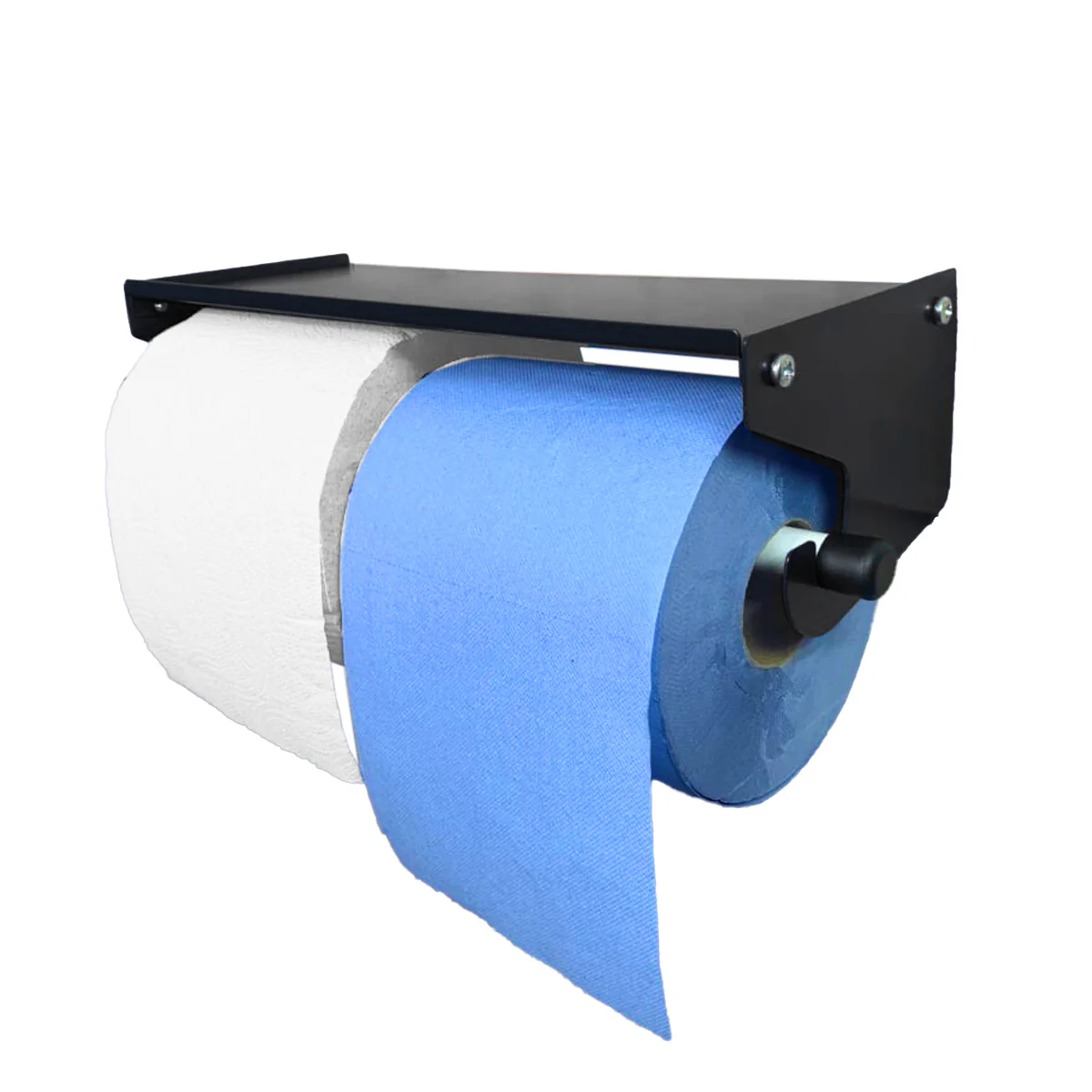 MegaMaxx UK™ Dual Blue Roll & Paper Towel Holder with Shelf - Image 11